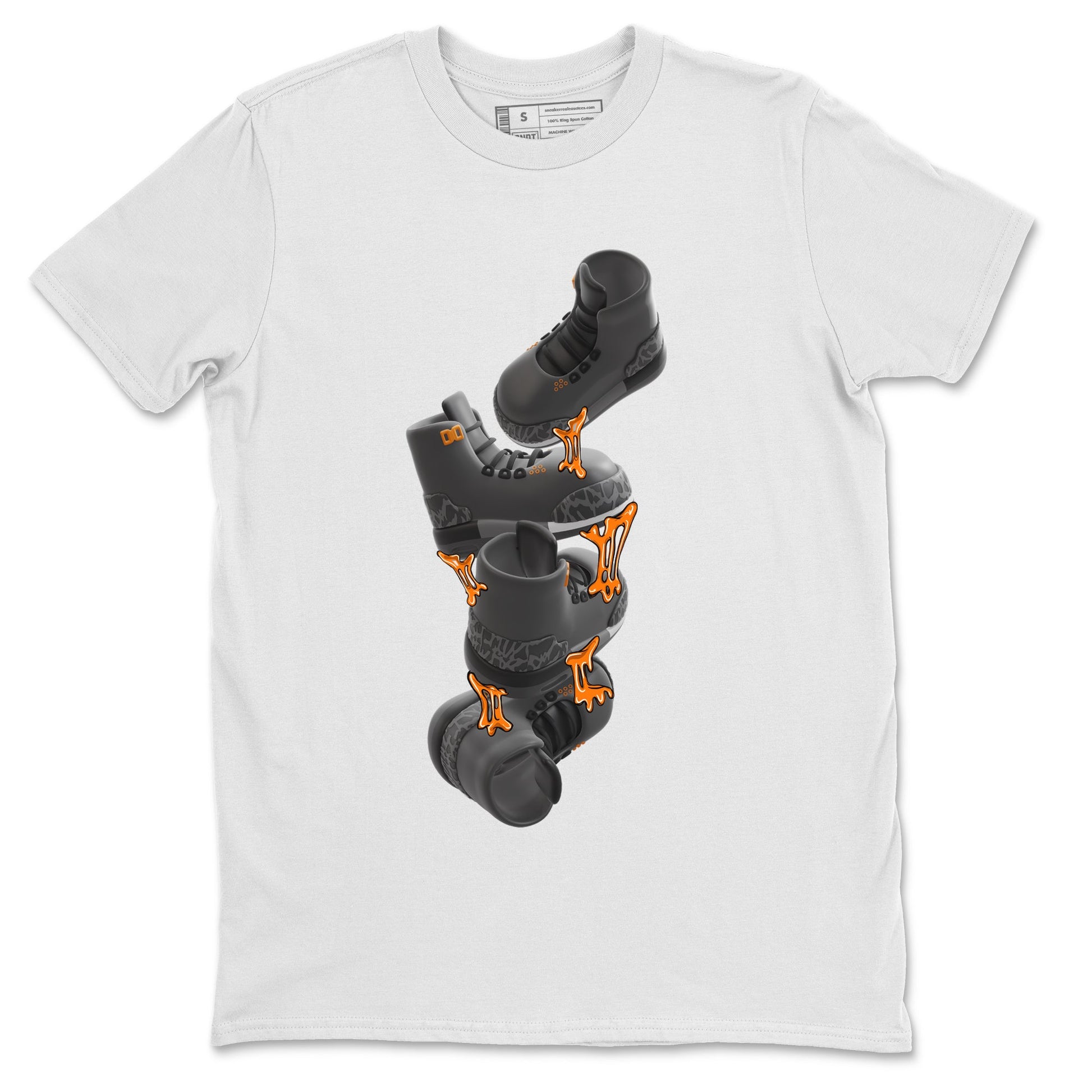 Air Jordan 3 Fear shirt to match jordans Gum Stuck On Shoes sneaker tees AJ3 Fear SNRT Sneaker Release Tees Unisex White 2 T-Shirt