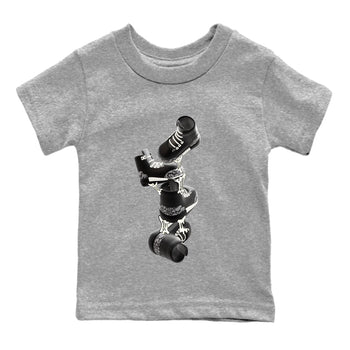 Air Jordan 3 Off Noir shirt to match jordans Gum Stuck On Shoes sneaker tees AJ3 Off Noir SNRT Sneaker Release Tees Baby Toddler Heather Grey 2 T-Shirt