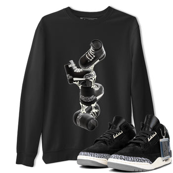 Air Jordan 3 Off Noir shirt to match jordans Gum Stuck On Shoes sneaker tees AJ3 Off Noir SNRT Sneaker Release Tees Unisex Black 1 T-Shirt