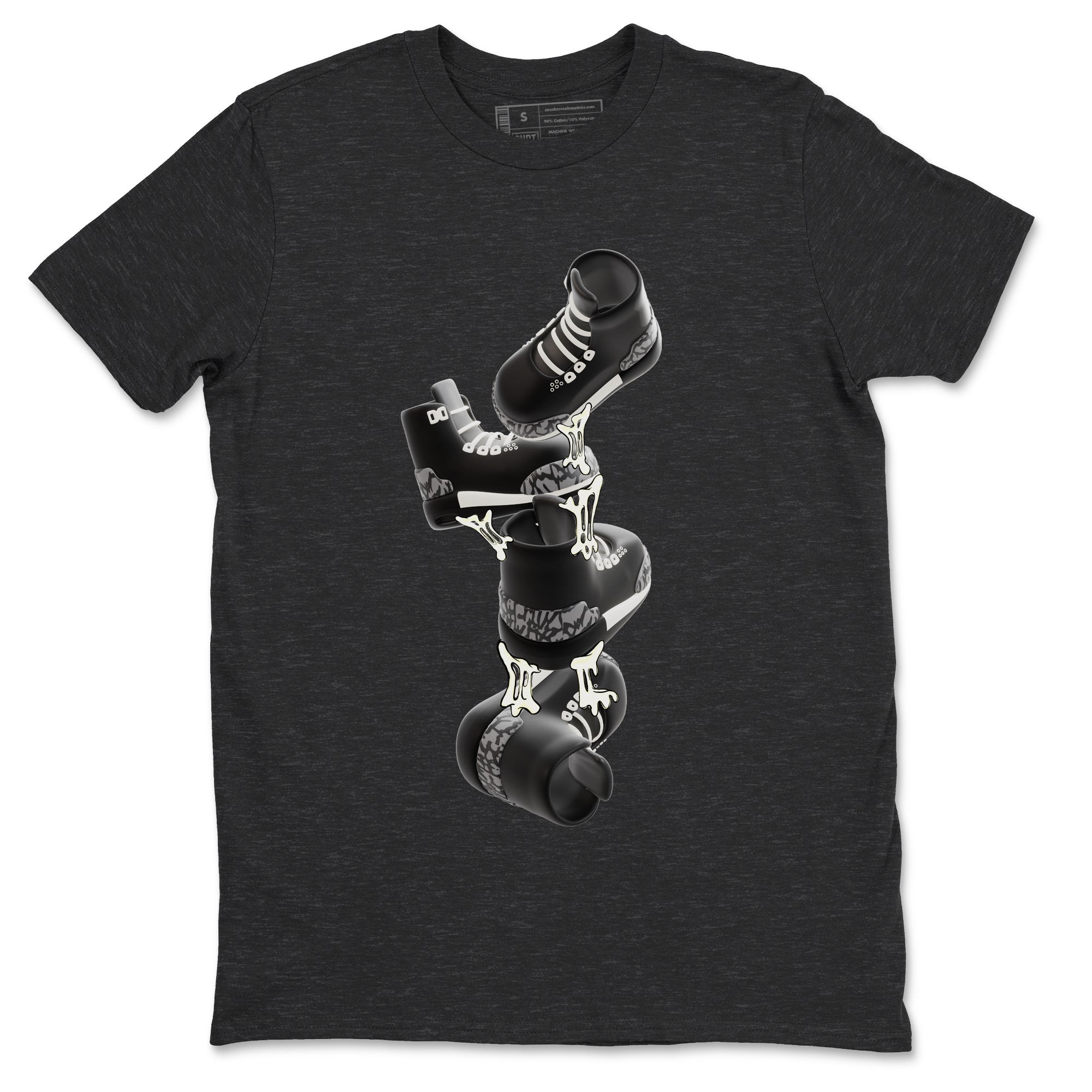 Air Jordan 3 Off Noir shirt to match jordans Gum Stuck On Shoes sneaker tees AJ3 Off Noir SNRT Sneaker Release Tees Unisex Charcoal Heather 2 T-Shirt