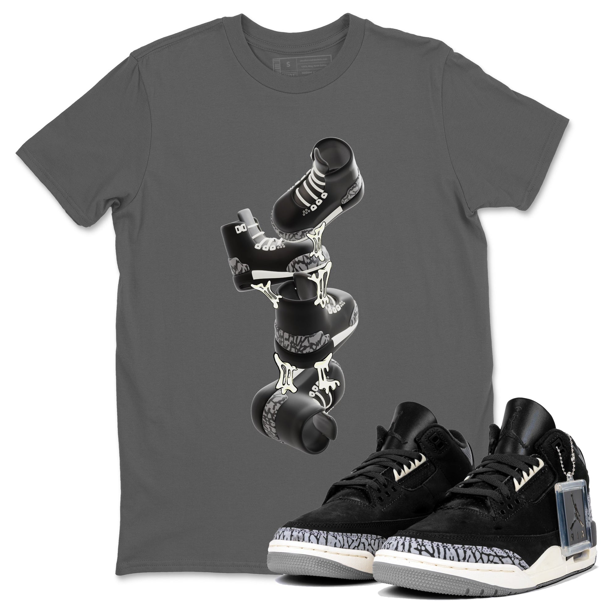 Air Jordan 3 Off Noir shirt to match jordans Gum Stuck On Shoes sneaker tees AJ3 Off Noir SNRT Sneaker Release Tees Unisex Cool Grey 1 T-Shirt
