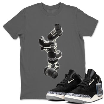 Air Jordan 3 Off Noir shirt to match jordans Gum Stuck On Shoes sneaker tees AJ3 Off Noir SNRT Sneaker Release Tees Unisex Cool Grey 1 T-Shirt