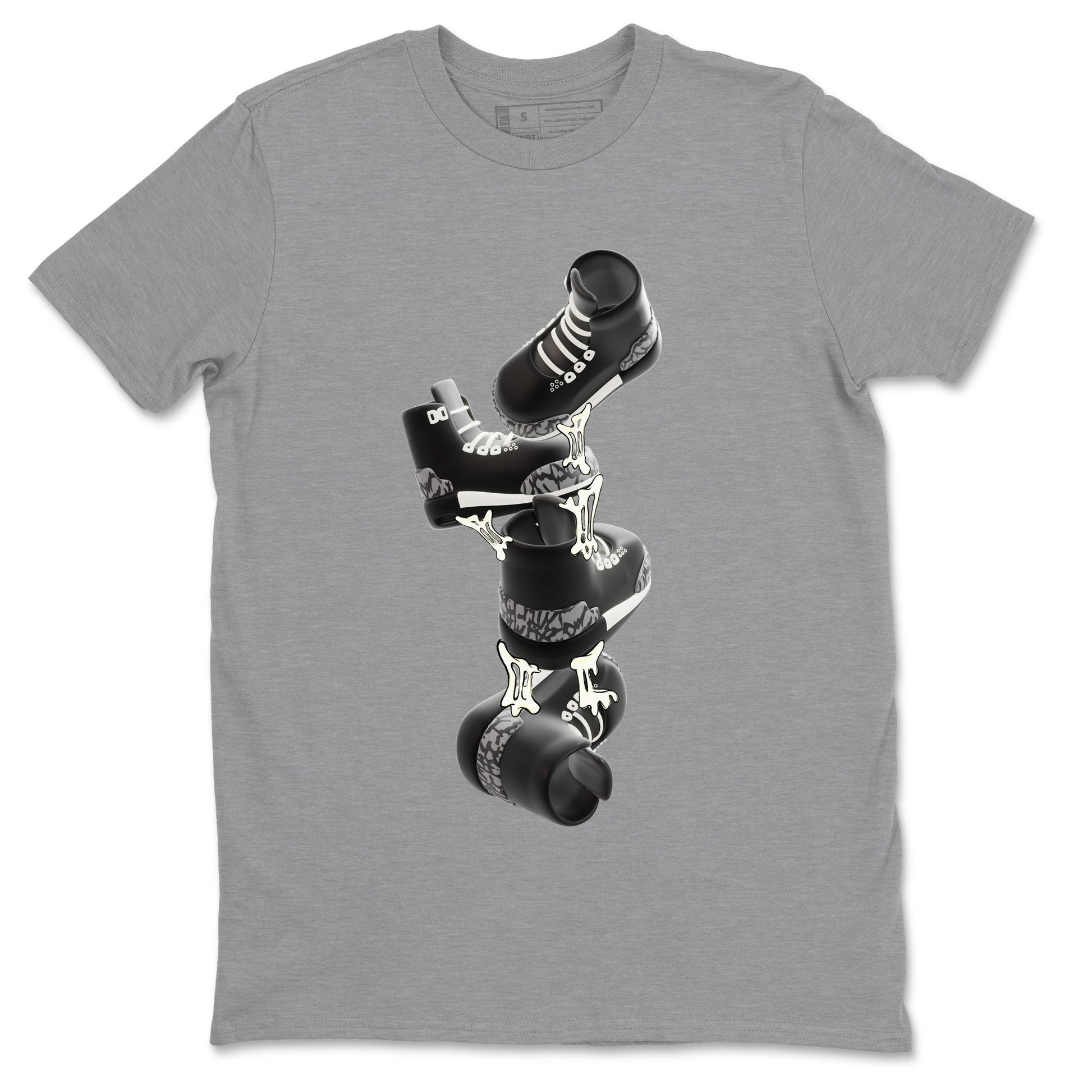 Air Jordan 3 Off Noir shirt to match jordans Gum Stuck On Shoes sneaker tees AJ3 Off Noir SNRT Sneaker Release Tees Unisex Heather Grey 2 T-Shirt
