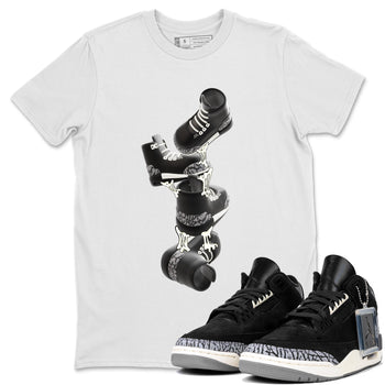 Air Jordan 3 Off Noir shirt to match jordans Gum Stuck On Shoes sneaker tees AJ3 Off Noir SNRT Sneaker Release Tees Unisex White 1 T-Shirt