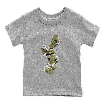 Air Jordan 4 Medium Olive shirt to match jordans Gum Stuck On Shoes sneaker tees AJ4 Medium Olive SNRT Sneaker Release Tees Baby Toddler Heather Grey 2 T-Shirt