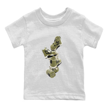 Air Jordan 4 Medium Olive shirt to match jordans Gum Stuck On Shoes sneaker tees AJ4 Medium Olive SNRT Sneaker Release Tees Baby Toddler White 2 T-Shirt