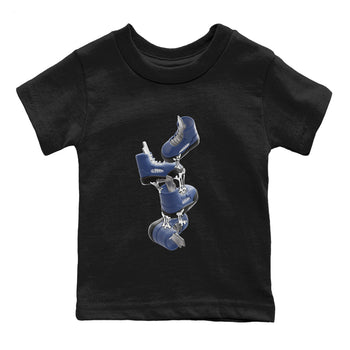 Air Jordan 5 Georgetown shirt to match jordans Gum Stuck On Shoes sneaker tees AJ5 Georgetown SNRT Sneaker Release Tees Baby Toddler Black 2 T-Shirt