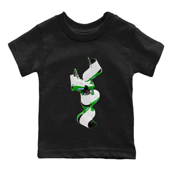 5s Lucky Green shirt to match jordans Gum Stuck On Shoes sneaker tees Air Jordan 5 Lucky Green SNRT Sneaker Release Tees Baby Toddler Black 2 T-Shirt