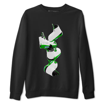 5s Lucky Green shirt to match jordans Gum Stuck On Shoes sneaker tees Air Jordan 5 Lucky Green SNRT Sneaker Release Tees Unisex Black 2 T-Shirt