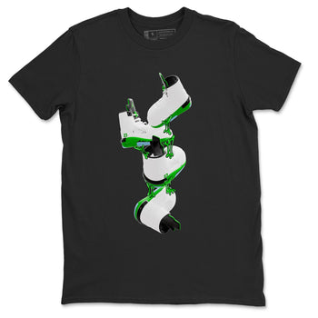 5s Lucky Green shirt to match jordans Gum Stuck On Shoes sneaker tees Air Jordan 5 Lucky Green SNRT Sneaker Release Tees Unisex Black 2 T-Shirt