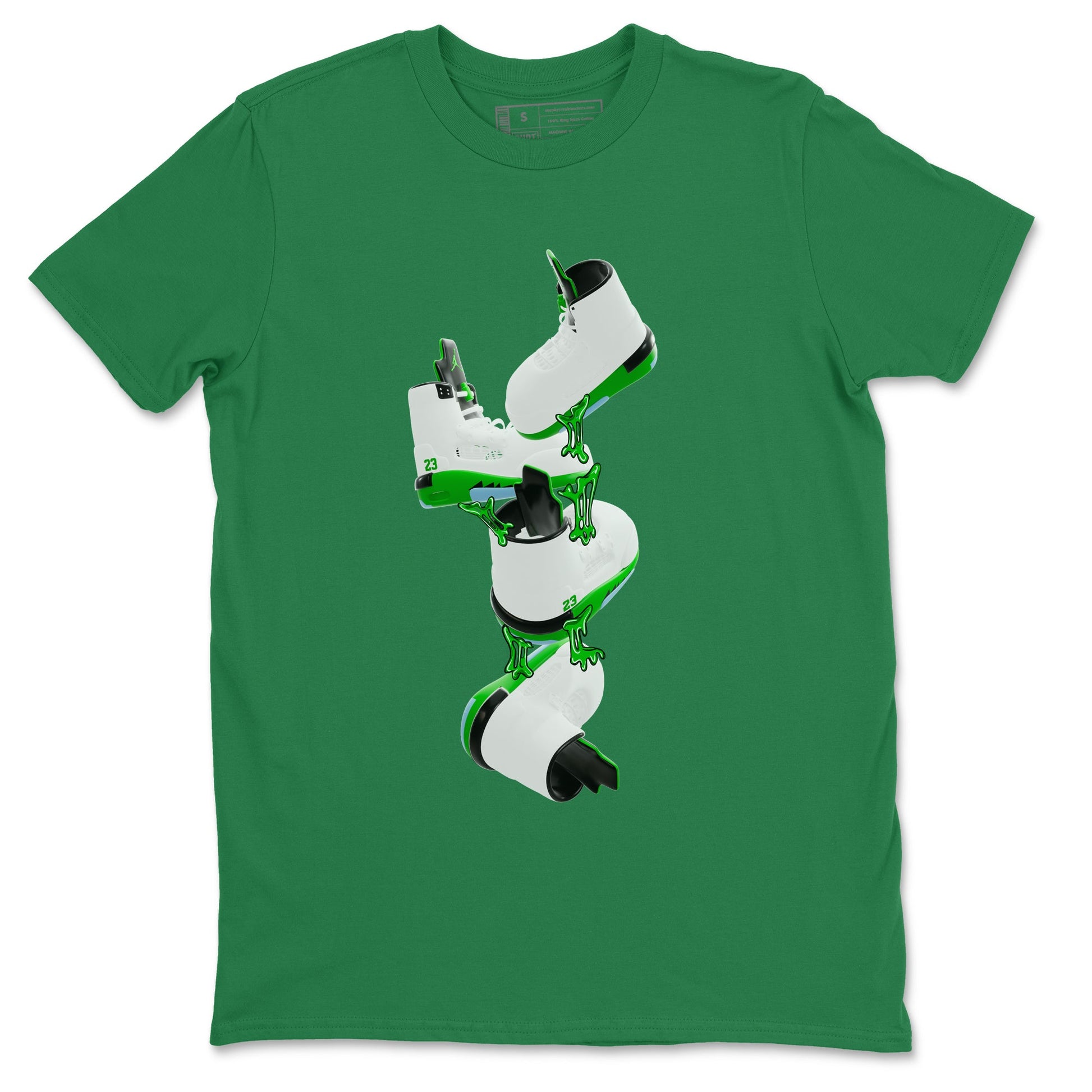 5s Lucky Green shirt to match jordans Gum Stuck On Shoes sneaker tees Air Jordan 5 Lucky Green SNRT Sneaker Release Tees Unisex Kelly Green 2 T-Shirt