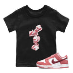 Dunk Valentines Day 2024 shirt to match jordans Gum Stuck On Shoes sneaker tees Dunk Happy Valentines Day 2024 SNRT Sneaker Release Tees Baby Toddler Black 1 T-Shirt