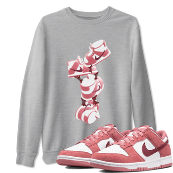 Dunk Valentines Day 2024 shirt to match jordans Gum Stuck On Shoes sneaker tees Dunk Happy Valentines Day 2024 SNRT Sneaker Release Tees Unisex Heather Grey 1 T-Shirt