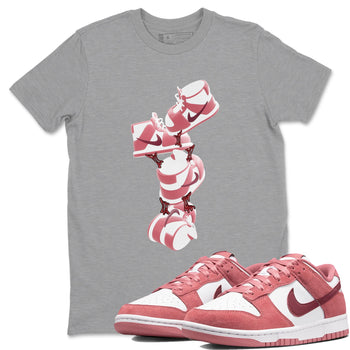 Dunk Valentines Day 2024 shirt to match jordans Gum Stuck On Shoes sneaker tees Dunk Happy Valentines Day 2024 SNRT Sneaker Release Tees Unisex Heather Grey 1 T-Shirt