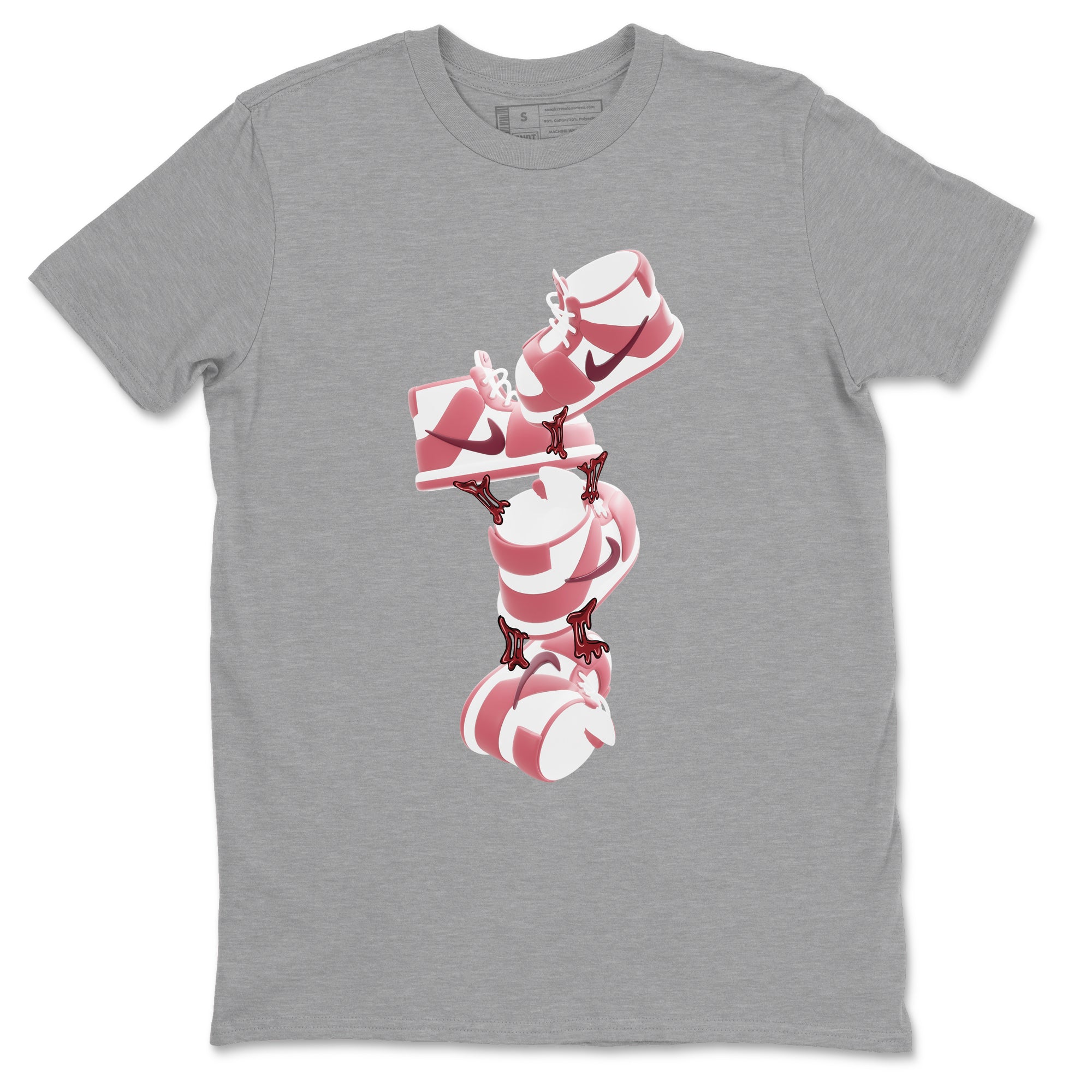 Dunk Valentines Day 2024 shirt to match jordans Gum Stuck On Shoes sneaker tees Dunk Happy Valentines Day 2024 SNRT Sneaker Release Tees Unisex Heather Grey 2 T-Shirt