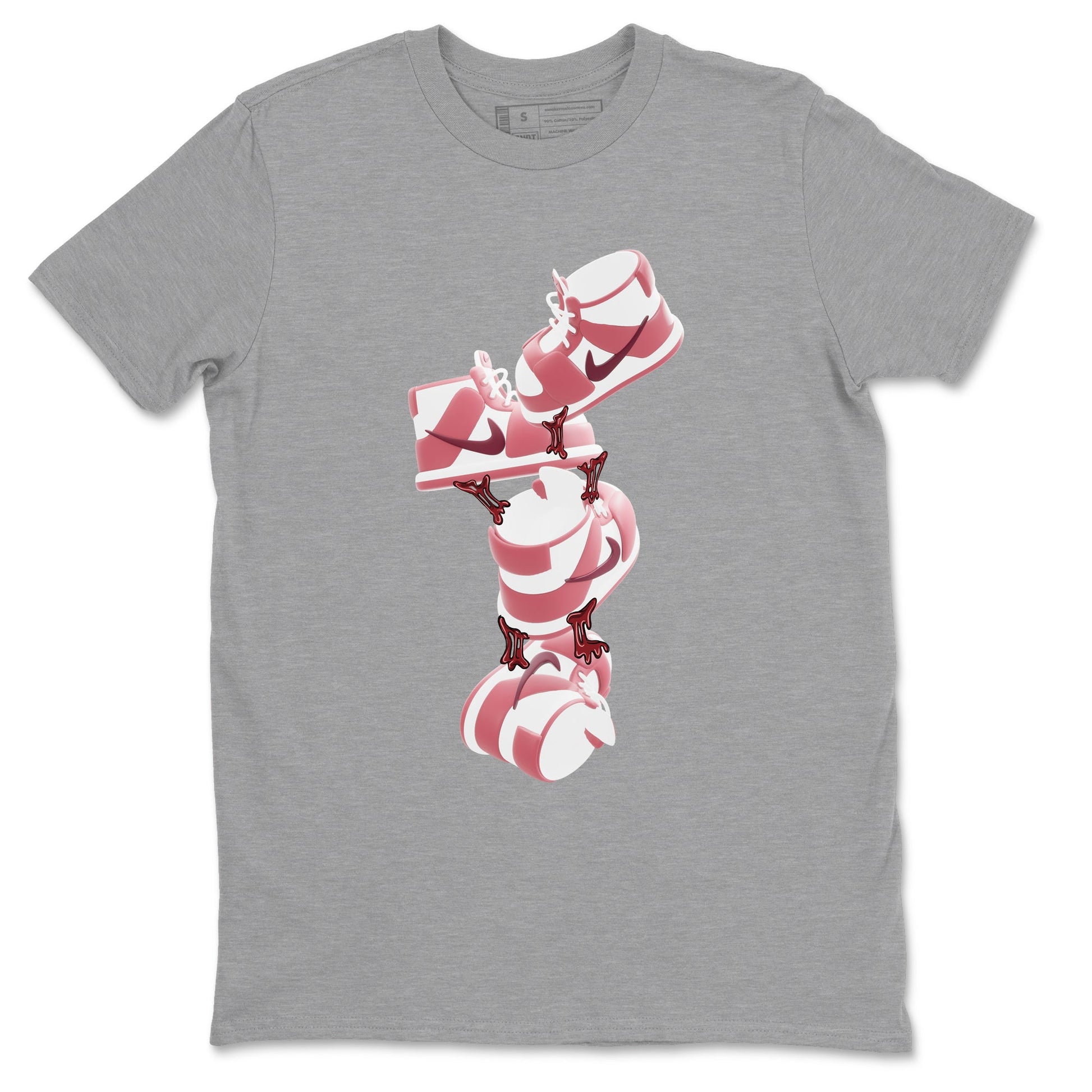 Dunk Valentines Day 2024 shirt to match jordans Gum Stuck On Shoes sneaker tees Dunk Happy Valentines Day 2024 SNRT Sneaker Release Tees Unisex Heather Grey 2 T-Shirt