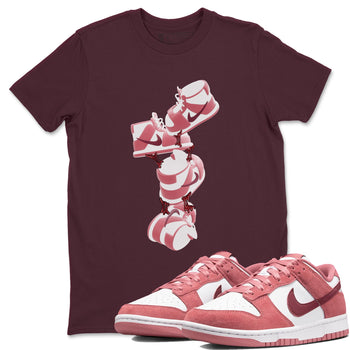Dunk Valentines Day 2024 shirt to match jordans Gum Stuck On Shoes sneaker tees Dunk Happy Valentines Day 2024 SNRT Sneaker Release Tees Unisex Maroon 1 T-Shirt