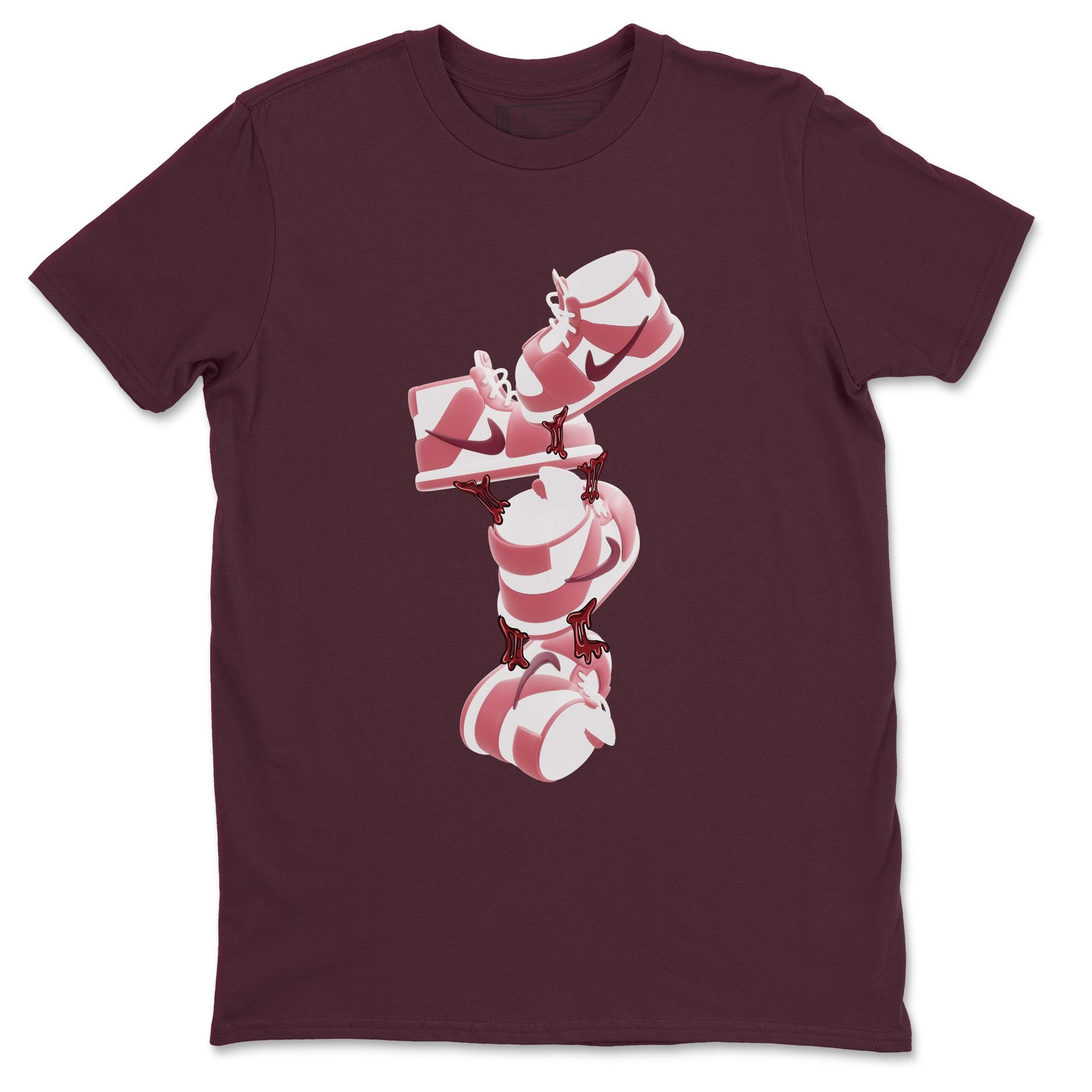 Dunk Valentines Day 2024 shirt to match jordans Gum Stuck On Shoes sneaker tees Dunk Happy Valentines Day 2024 SNRT Sneaker Release Tees Unisex Maroon 2 T-Shirt