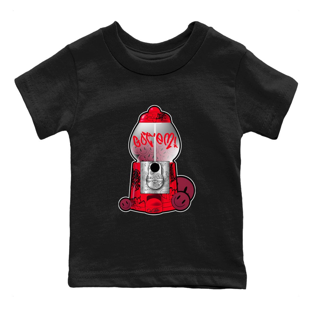 Air Force 1 Layers of Love shirt to match jordans Gumball Machine sneaker tees af1 Layers of Love SNRT sneaker release tees baby toddler Black 2 cotton Shirt
