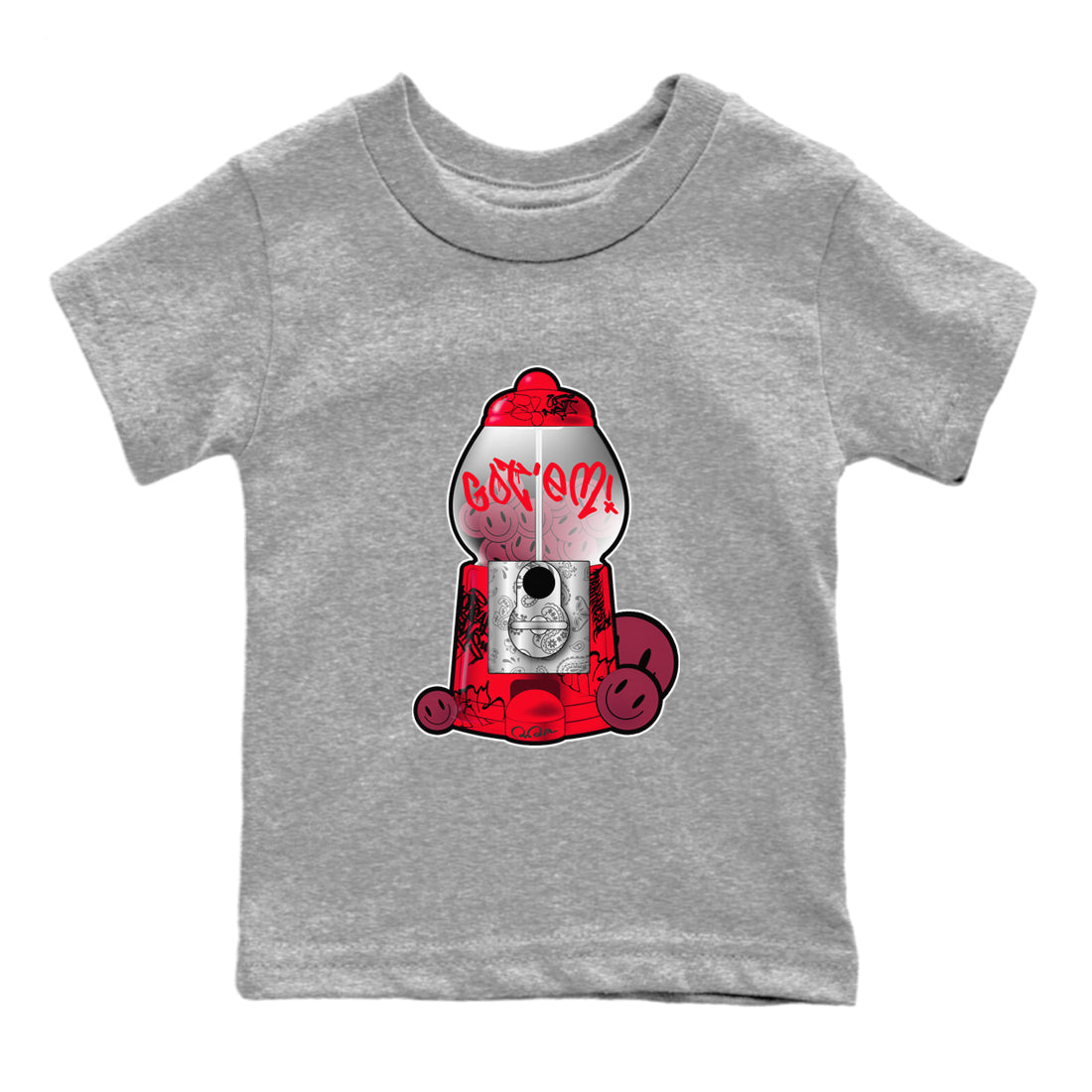 Air Force 1 Layers of Love shirt to match jordans Gumball Machine sneaker tees af1 Layers of Love SNRT sneaker release tees baby toddler Heather Grey 2 cotton Shirt