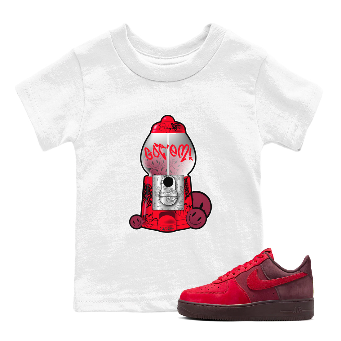 Air Force 1 Layers of Love shirt to match jordans Gumball Machine sneaker tees af1 Layers of Love SNRT sneaker release tees baby toddler White 1 cotton Shirt