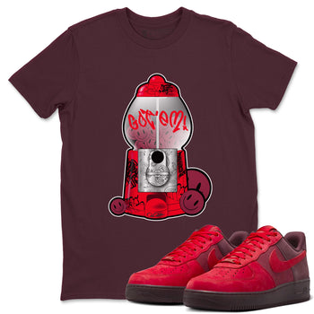 Air Force 1 Layers of Love shirt to match jordans Gumball Machine sneaker tees af1 Layers of Love SNRT Sneaker Release Tees unisex cotton Maroon 1 crew neck shirt