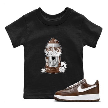 Air Force Low Chocolate shirt to match jordans Gumball Machine sneaker tees chocolate Nike Air Force Low Chocolate SNRT Sneaker Release Tees Baby Toddler Black 1 T-Shirt