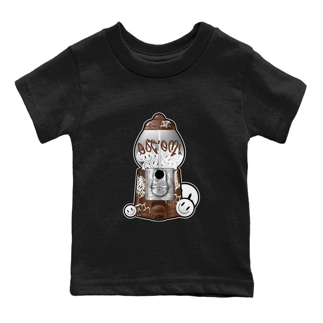 Air Force Low Chocolate shirt to match jordans Gumball Machine sneaker tees chocolate Nike Air Force Low Chocolate SNRT Sneaker Release Tees Baby Toddler Black 2 T-Shirt