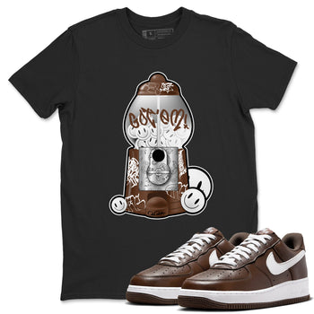 Air Force Low Chocolate shirt to match jordans Gumball Machine sneaker tees chocolate Nike Air Force Low Chocolate SNRT Sneaker Release Tees Unisex Black 1 T-Shirt