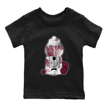 Air Jordan 1 Metallic Burgundy shirt to match jordans Gumball Machine sneaker tees AJ1 Metallic Burgundy SNRT Sneaker Release Tees Baby Toddler Black 2 T-Shirt