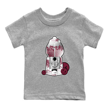 Air Jordan 1 Metallic Burgundy shirt to match jordans Gumball Machine sneaker tees AJ1 Metallic Burgundy SNRT Sneaker Release Tees Baby Toddler Heather Grey 2 T-Shirt