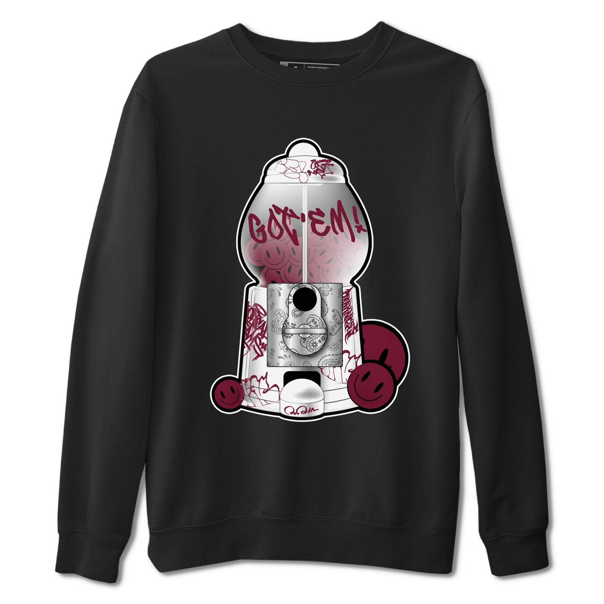 Air Jordan 1 Metallic Burgundy shirt to match jordans Gumball Machine sneaker tees AJ1 Metallic Burgundy SNRT Sneaker Release Tees Unisex Black 2 T-Shirt