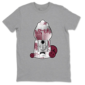 Air Jordan 1 Metallic Burgundy shirt to match jordans Gumball Machine sneaker tees AJ1 Metallic Burgundy SNRT Sneaker Release Tees Unisex Heather Grey 2 T-Shirt