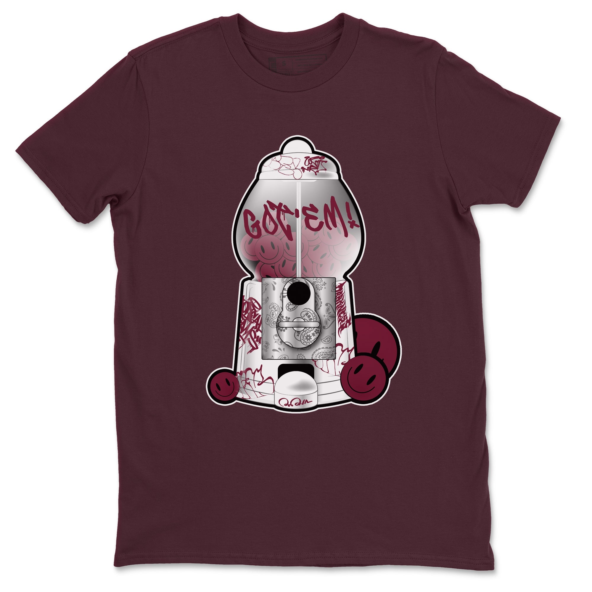 Air Jordan 1 Metallic Burgundy shirt to match jordans Gumball Machine sneaker tees AJ1 Metallic Burgundy SNRT Sneaker Release Tees Unisex Maroon 2 T-Shirt