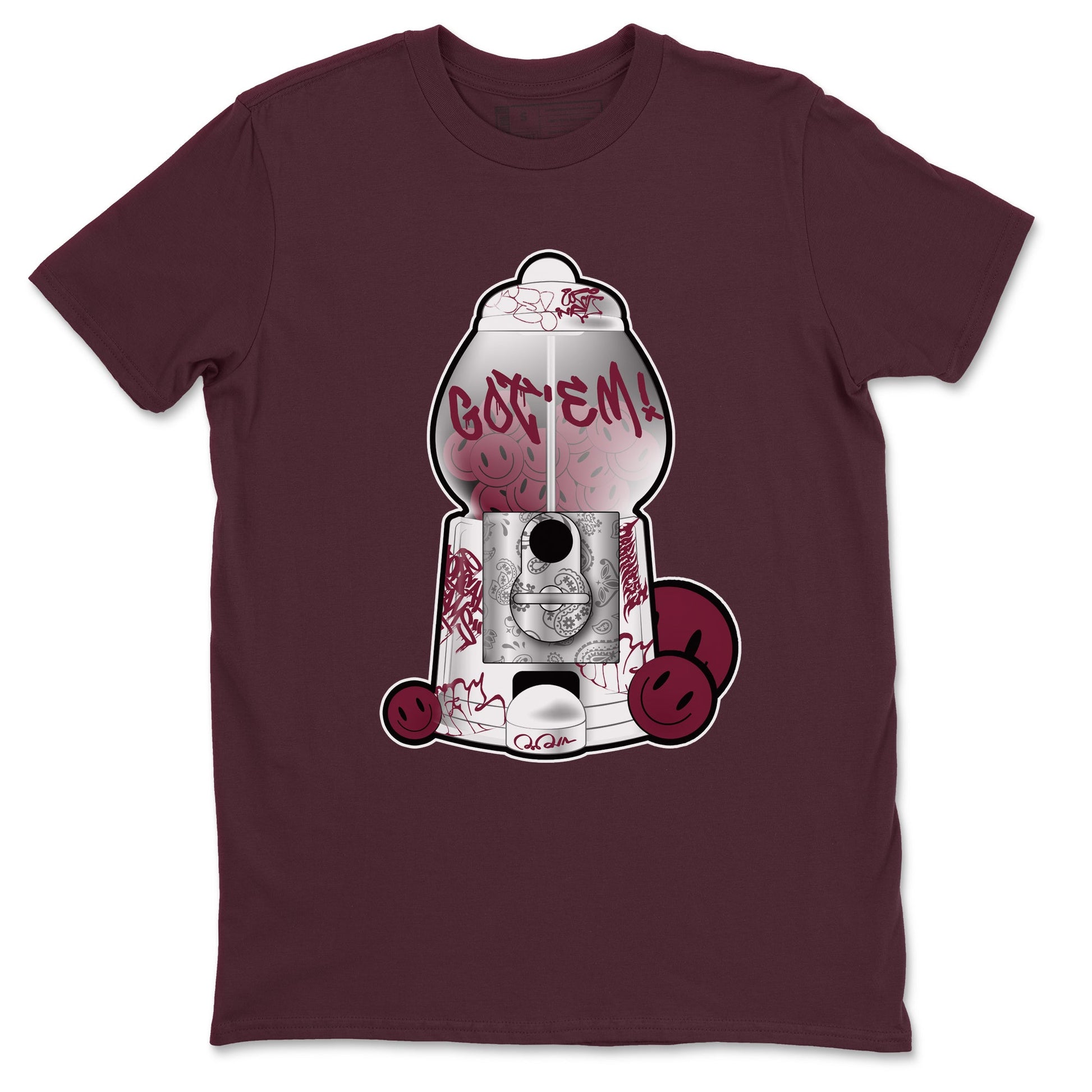Air Jordan 1 Metallic Burgundy shirt to match jordans Gumball Machine sneaker tees AJ1 Metallic Burgundy SNRT Sneaker Release Tees Unisex Maroon 2 T-Shirt