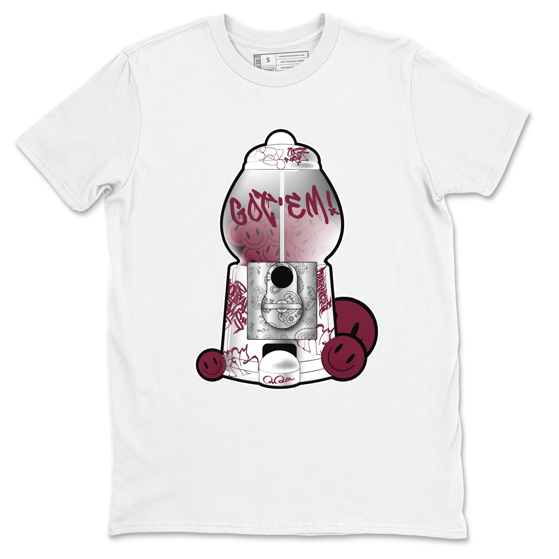 Air Jordan 1 Metallic Burgundy shirt to match jordans Gumball Machine sneaker tees AJ1 Metallic Burgundy SNRT Sneaker Release Tees Unisex White 2 T-Shirt