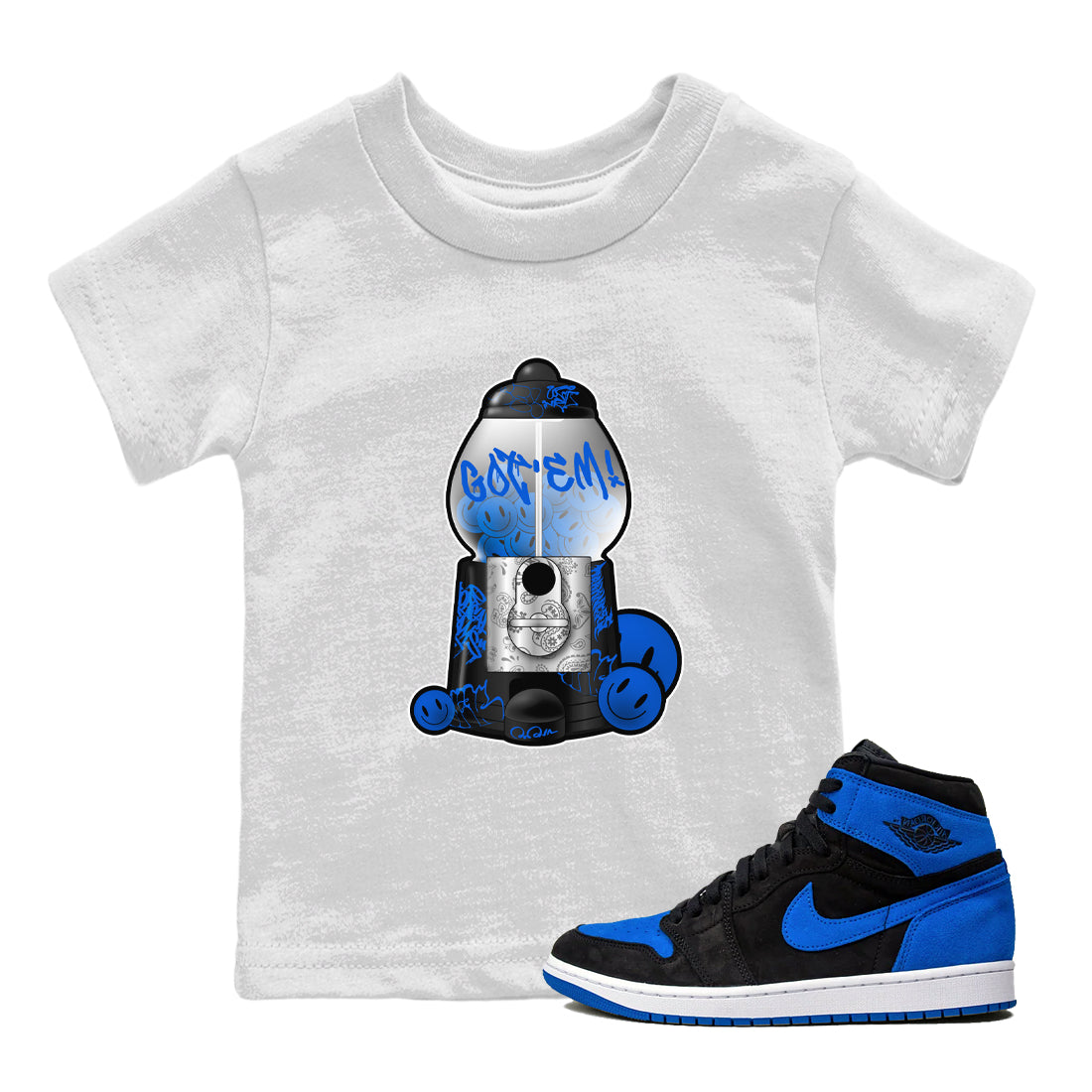 Air Jordan 1 Royal Reimagined | Gumball Machine Kids T-Shirt | SNRT ...