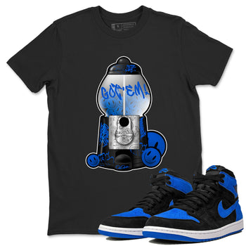 Air Jordan 1 Royal Reimagined shirt to match jordans Gumball Machine sneaker tees Graffiti AJ1 Royal Reimagined SNRT Sneaker Release Tees Unisex Black 1 T-Shirt