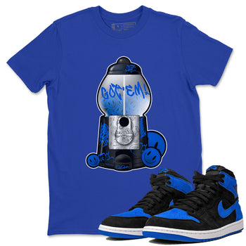 Air Jordan 1 Royal Reimagined shirt to match jordans Gumball Machine sneaker tees Graffiti AJ1 Royal Reimagined SNRT Sneaker Release Tees Unisex Royal Blue 1 T-Shirt