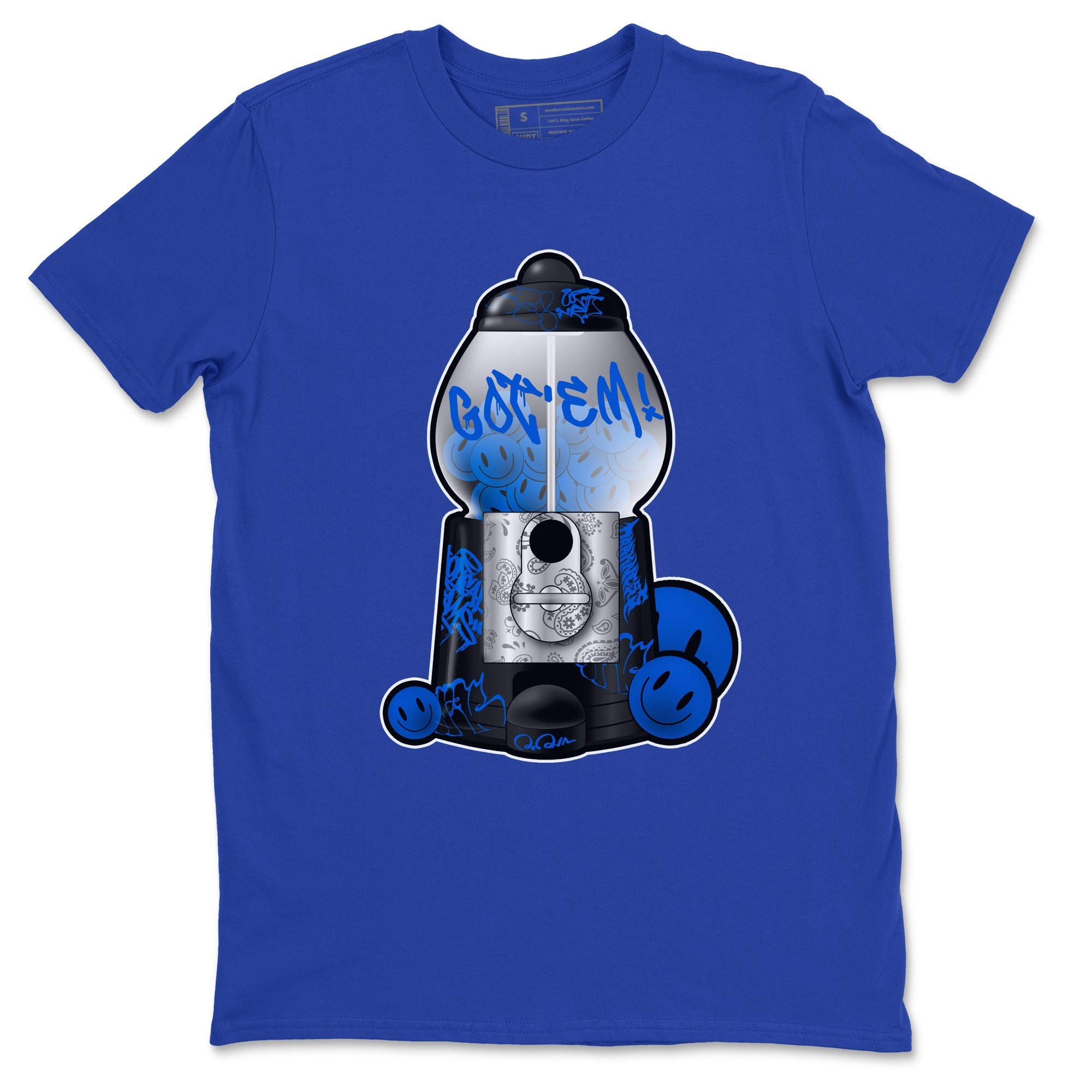 Air Jordan 1 Royal Reimagined shirt to match jordans Gumball Machine sneaker tees Graffiti AJ1 Royal Reimagined SNRT Sneaker Release Tees Unisex Royal Blue 2 T-Shirt