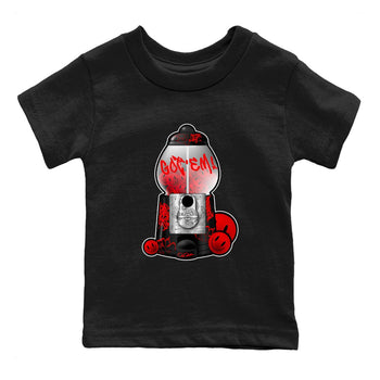 Air Jordan 1 Satin Bred shirt to match jordans Gumball Machine sneaker tees Graffiti AJ1 Satin Bred SNRT Sneaker Release Tees Baby Toddler Black 2 T-Shirt