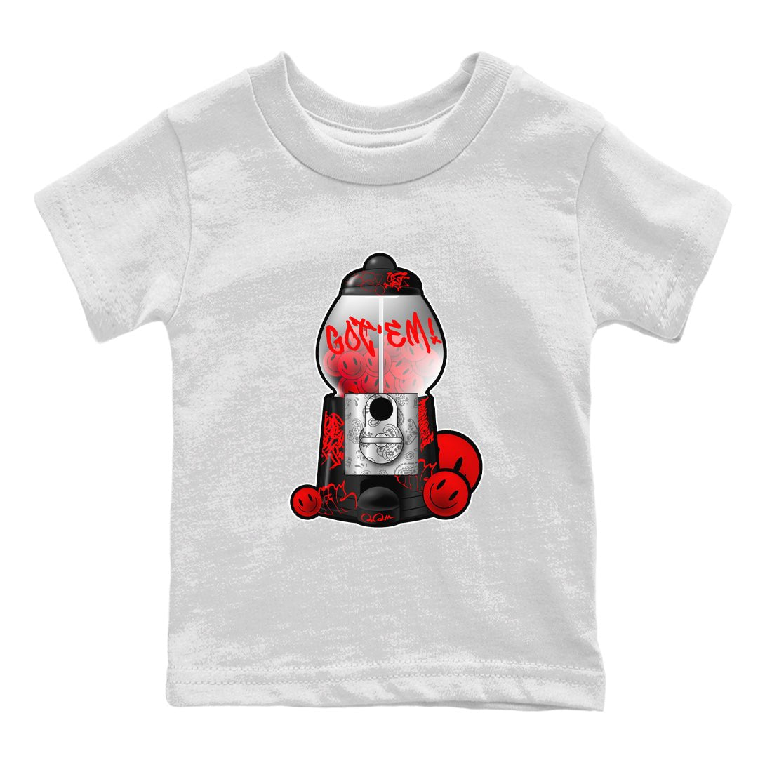 Air Jordan 1 Satin Bred shirt to match jordans Gumball Machine sneaker tees Graffiti AJ1 Satin Bred SNRT Sneaker Release Tees Baby Toddler White 2 T-Shirt