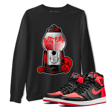 Air Jordan 1 Satin Bred shirt to match jordans Gumball Machine sneaker tees Graffiti AJ1 Satin Bred SNRT Sneaker Release Tees Unisex Black 1 T-Shirt