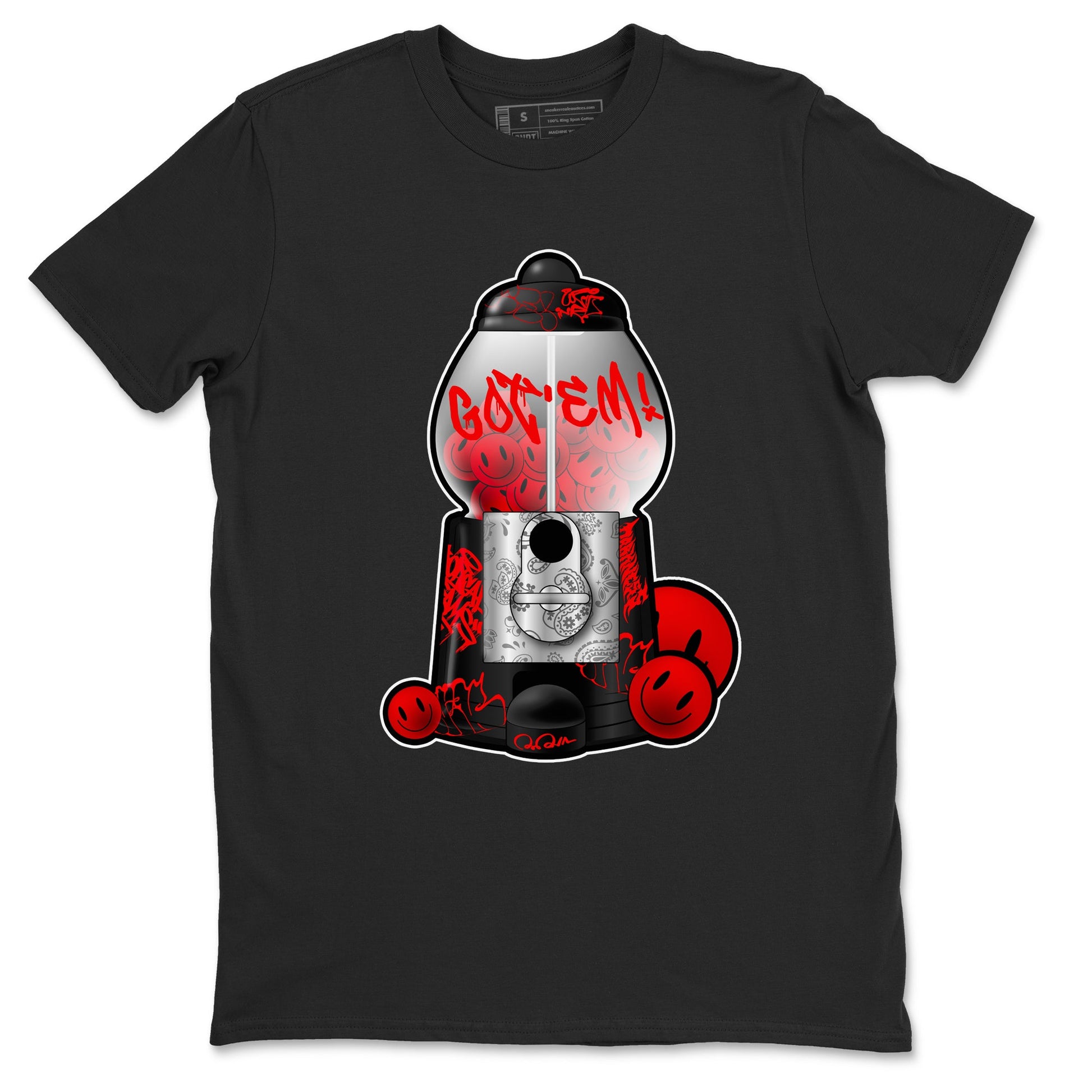 Air Jordan 1 Satin Bred shirt to match jordans Gumball Machine sneaker tees Graffiti AJ1 Satin Bred SNRT Sneaker Release Tees Unisex Black 2 T-Shirt