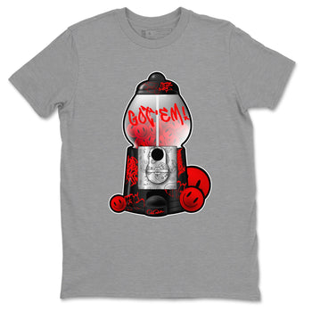 Air Jordan 1 Satin Bred shirt to match jordans Gumball Machine sneaker tees Graffiti AJ1 Satin Bred SNRT Sneaker Release Tees Unisex Heather Grey 2 T-Shirt