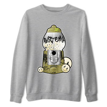 Air Jordan 1 Travis Scott Golf Olive shirt to match jordans Gumball Machine sneaker tees Graffiti AJ1 Travis Scott Golf Olive SNRT Sneaker Release Tees Unisex Heather Grey 2 T-Shirt