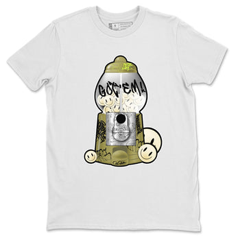 Air Jordan 1 Travis Scott Golf Olive shirt to match jordans Gumball Machine sneaker tees Graffiti AJ1 Travis Scott Golf Olive SNRT Sneaker Release Tees Unisex White 2 T-Shirt