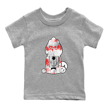 Air Jordan 1 University Red shirt to match jordans Gumball Machine sneaker tees Graffiti AJ1 University Red SNRT Sneaker Release Tees Baby Toddler Heather Grey 2 T-Shirt