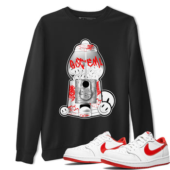 Air Jordan 1 University Red shirt to match jordans Gumball Machine sneaker tees Graffiti AJ1 University Red SNRT Sneaker Release Tees Unisex Black 1 T-Shirt