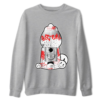 Air Jordan 1 University Red shirt to match jordans Gumball Machine sneaker tees Graffiti AJ1 University Red SNRT Sneaker Release Tees Unisex Heather Grey 2 T-Shirt